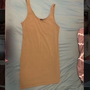 Olive green body con dress